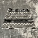 Miami  Black and White Geometric Mini Skirt Photo 1