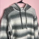 Something Navy Ombre Striped Hoodie In White/ Black. Size XS Photo 2