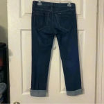 Vera Wang  Dark Blue Capri Cuffed Jeans Size 4‎ Photo 1