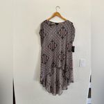 Chic Geometric Print Tunic Top Pink Size M Photo 3