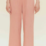 Neiwai‎ ribbed cardigan pants light pink copper color casual size 2 small Photo 0