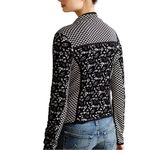 Anthropologie MOTH |  Black Jacquard Lace Moto Jacket size SP Photo 5