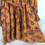 NA-KD  Yellow Floral Dress Belted V-Neck NWT size 8 (b14) Photo 4