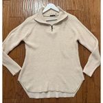 RDI cream waffle quarter zip tunic sweater M Photo 6