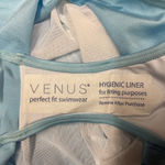 Venus  Fit And Flare Swim Dress Size 8 Ice Blue Knotted V Front Modest Swimming‎ Photo 5