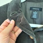 Drew ‎ women’s small olive green gold button Velvet Mock Neck Military Jacket Photo 8