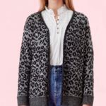 Rebecca Taylor La Vie  Leopard Jacquard Cardigan Photo 2