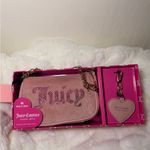 Juicy Couture  Pink and Gold Wristlet with Heart Keychain Photo 2