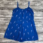 L'Amour Nanette Lepore Women's Seahorse Romper Blue White S SM Small Camisole Photo 14