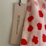BCBGeneration NWT BCBG Red, Pink and White Print Midi Dress Size 14. Fantastic Fall transition Photo 2