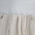 T by Talbots Womens Sweater Large Ivory Drawstring Cowlneck Waffle Knit Pullover White Photo 6