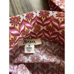 a.n.a  Womens 100% Cotton Floral Geo Print Square Neck Top Retro Geo Red 1X Photo 7