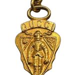 Gucci Vintage Knight Shield Charm – Gold Crest Pendant Accessory Photo 1
