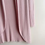 Leith  Ribbed Shawl Cocoon Open Front Cardigan Sweater in Dusty Rose Pink, XS‎ Photo 7