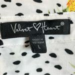 Velvet Heart Fruit Print Blouse White Pineapple Size Large Button Up Long Sleeve Photo 6