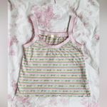 Love Shack Fancy  Maven tank top knit butterflies striped scalloped pastel Photo 2