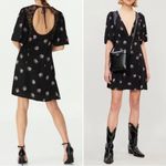 Free People Clove Mockingbird Mini Dress in Black Combo Size 2 Photo 2