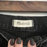 Madewell  Rigid Denim A-Line Button Fly Black Denim Mini Skirt Size 27 Photo 2