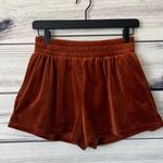 Forever 21 Velour Burnt Orange Soft Comfy High Waist Shorts Photo 0