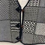 Keren hart vintage knit patchwork western Lagenlook Boho vest 734 Size L Photo 2