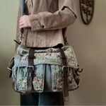 Free People  Floral Embroidered Canvas Messenger Bag Photo 11