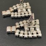 Vintage Signed PAT 1967965 Black/Clear Pave Rhinestones Clip On Earrings 11.0g Black Photo 8