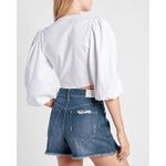 EXPRESS Super High Waisted Dark Wash Mom Jean Shorts Size 10 NWT Photo 7