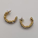 Monet Chunky Gold Crystal Hoop Earrings  Fashion Jewelry Party Elegant Formal Photo 3