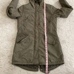 American Eagle  Parka With Hood Military Green Faux Fur Quilted Lined Size XS Photo 13