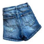 Womens Rinse Jeans Distressed High Rise Vintage Wash Denim Jean Shorts Photo 2