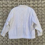 London Fog Vintage 90s white lattice front bomber jacket Photo 2