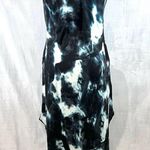 Black blue and white tie dye maxi dress with pockets size small Photo 2