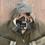 Barbour Keldy Water Resistant Showerproof Tartan Gold Jacket Dusky Green US 8 Photo 5