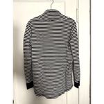 J.Crew  Navy & White Striped Funnel Neck Sweater Photo 3