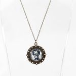 Handmade Baroness of Bones Necklace ā Gothic Skeleton Victorian Portrait Jewelry Photo 1