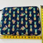 Vera Bradley Laptop Sleeve in Toucan Party  Navy Blue Pineapples Crabs Photo 2