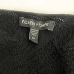 Eileen Fisher  Black Cardigan Open Front High Low Hem Cotton Viscose Size Medium Photo 8