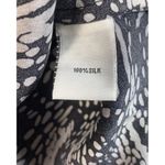 Kenneth Cole Kenneth Cole New York Women size 6 Black Gray Animal Print Silk Sleeveless Top Photo 2