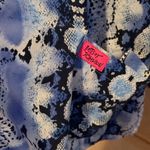 Betsey Johnson Blue Snake Print Scrub Top Photo 4