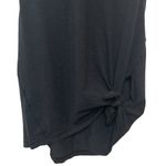 Lululemon Heathered Dark Gray Tank Top Side Slit Lightweight Cotton-Like Size 10 Photo 2