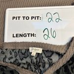 Umgee Waffle Knit Contrast Animal Print Aztec Sleeves Size Small Photo 5