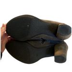 Alberto Fermani Booties 8.5 Leather Suede Almond Toe Block Heel Buckle Brown Photo 5