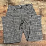 Free People  | Women's Preppy Black Brown Molly Plaid Slim Trouser Pant Sz 6 Photo 2