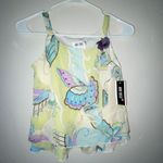 90s NWT Cropped Tank Top Yellow Size 12 Photo 0