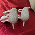 Pierre Dumas  Women’s Silver Rhinestone Stiletto Heels with Ankle Straps size 7M Photo 4