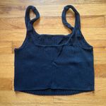 Free People FP BEACH by  Ribbed Daphne Top Black Medium Photo 2