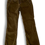 The Limited Y2K  Drew Fit Olive Green Velvet Bootcut Trousers Size 4 Photo 0