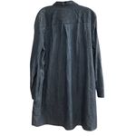 Loft Ann Taylor  Women's M Blue Denim Long Sleeve Tunic Dress Short Side Pockets Photo 14