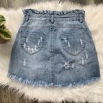 Hayden  Los Angeles Distressed Denim Skirt Medium Photo 6