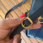 Salvatore Ferragamo  Gancini Shoulder Bag Leather navy blue vintage Photo 4